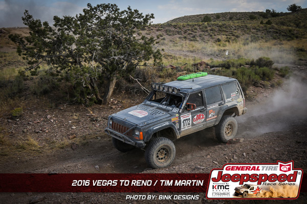 Tim Martin, Jeepspeed, Vegas To Reno, JAZ Products, General Tire, KC Hilites, Bink Designs